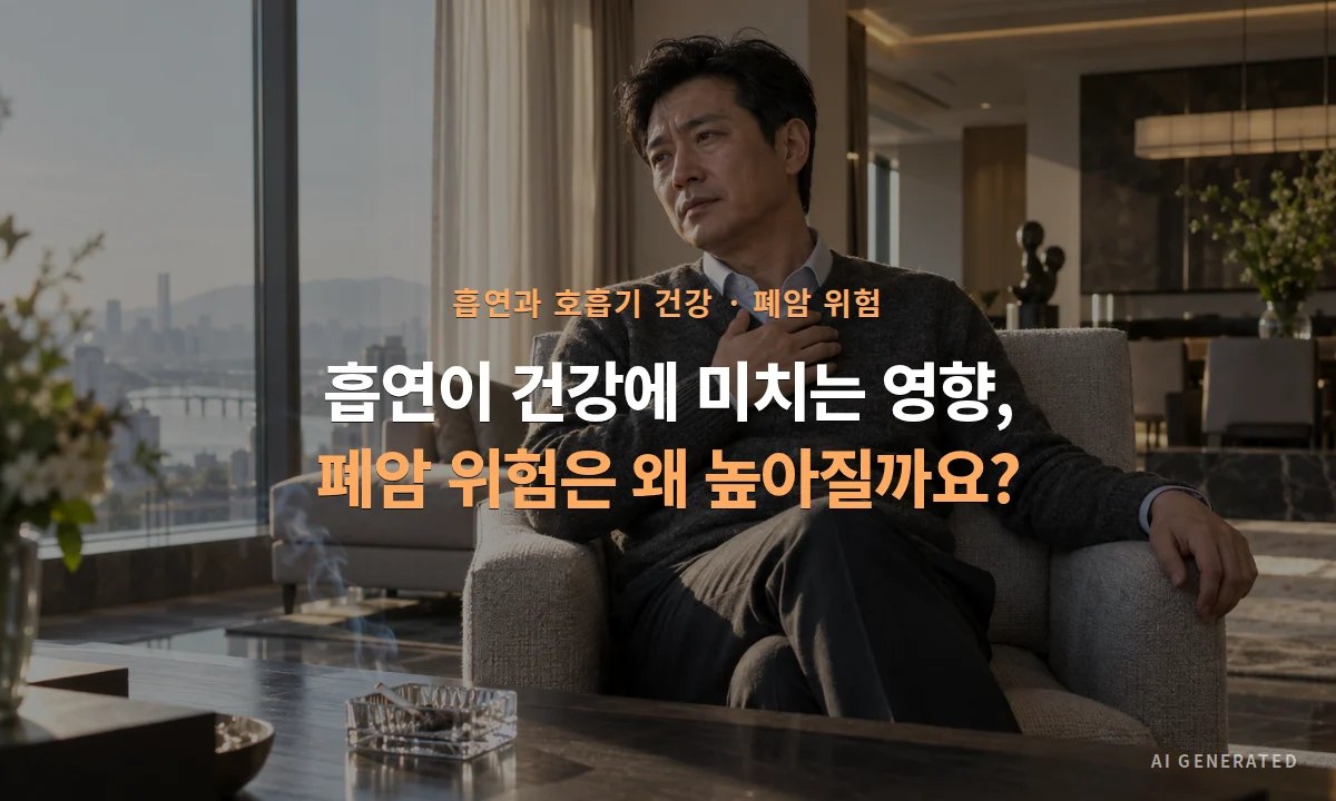 흡연이 건강에 미치는 영향, 폐암 위험은 왜 높아질까요?
