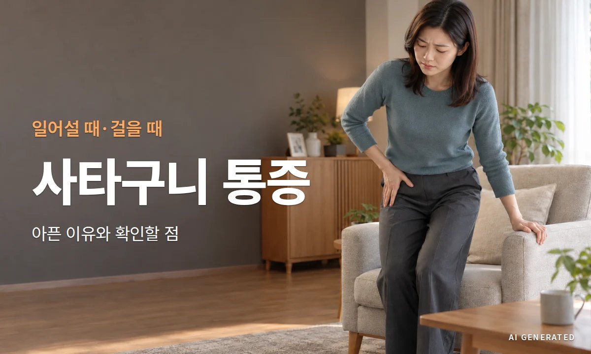 사타구니 통증, 일어설 때·걸을 때 아픈 이유와 확인할 점