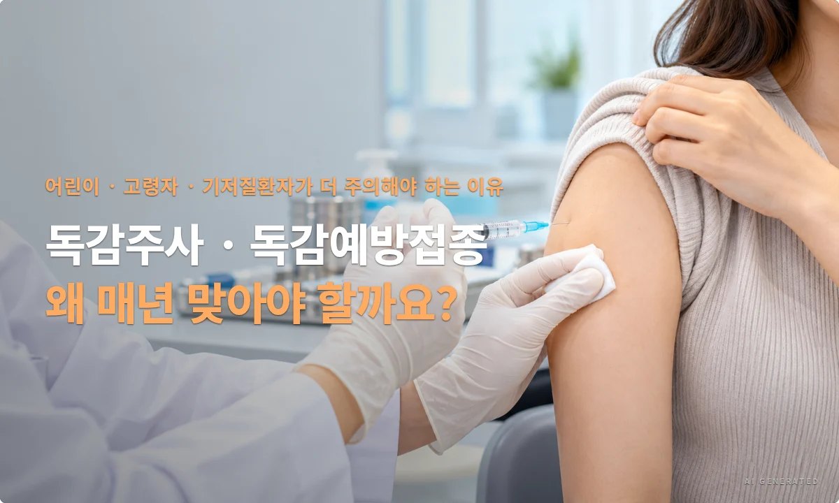 독감주사, 독감예방접종 왜 매년 맞아야 할까요?