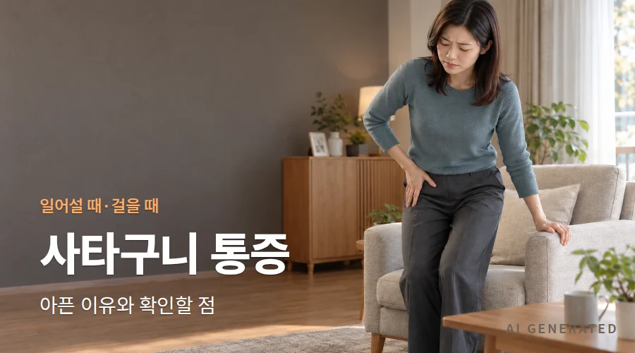 사타구니 통증, 일어설 때·걸을 때 아픈 이유와 확인할 점