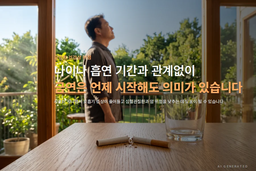 시간 경과에 따른 금연의 변화. 언제 시작해도 의미 있는 금연의 건강상 이점